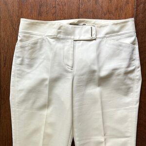 White House Black Market Winter White / Cream Slim Ankle Pants Size 2R